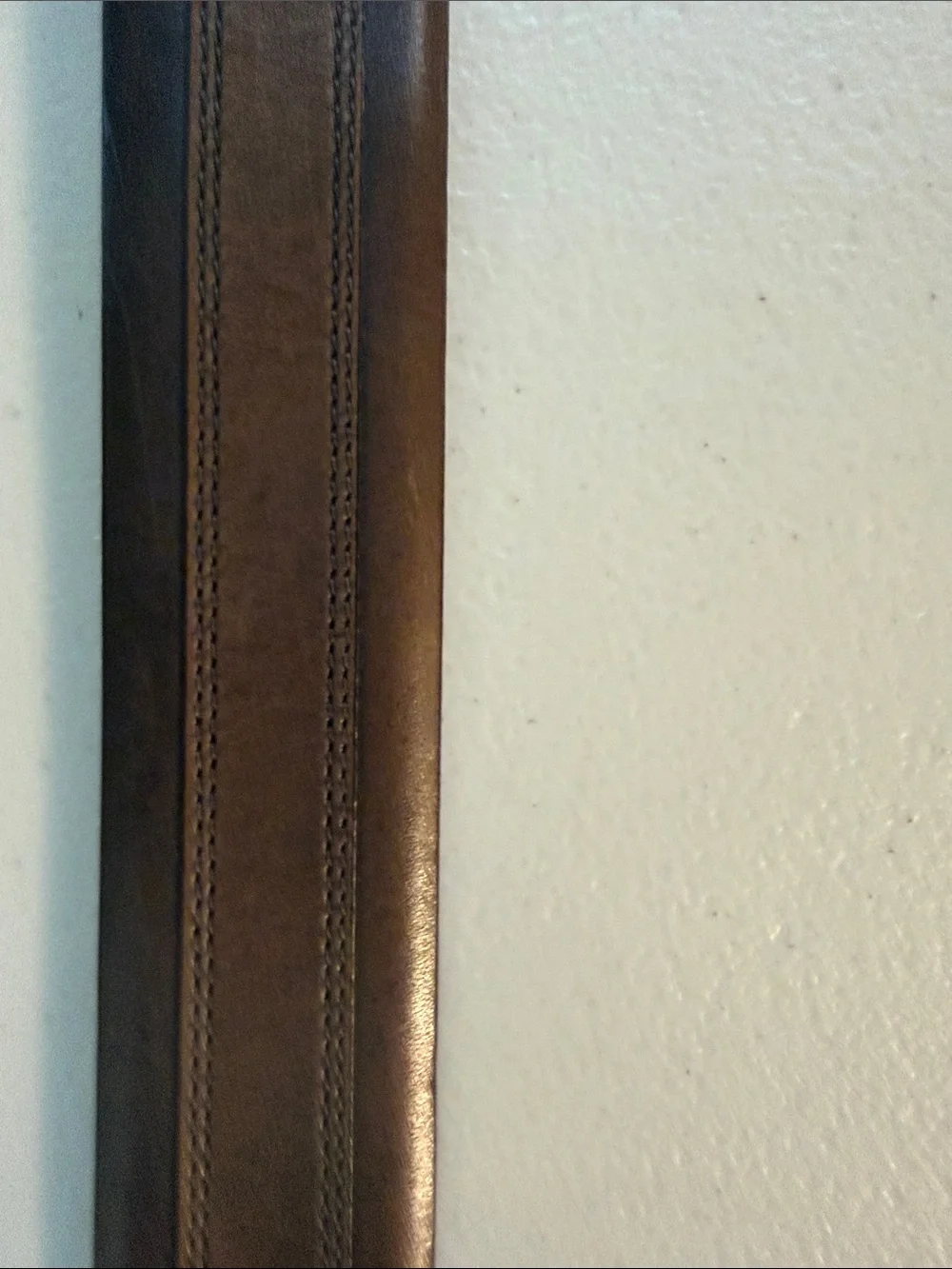 Mezlan Two-Tone Brown Leather Belt with Polished Buckle - 42 inches